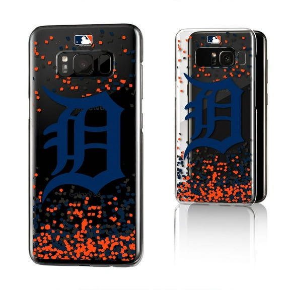 Detroit Tigers Galaxy S8 Confetti Design Clear Case