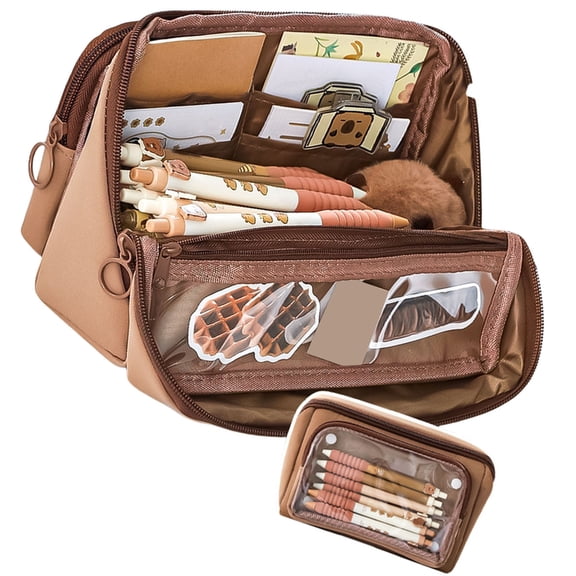 YongCo Multi Layered Pencil Case Big Capacity Pen Pencil Bag Detachable Pencil Pouches