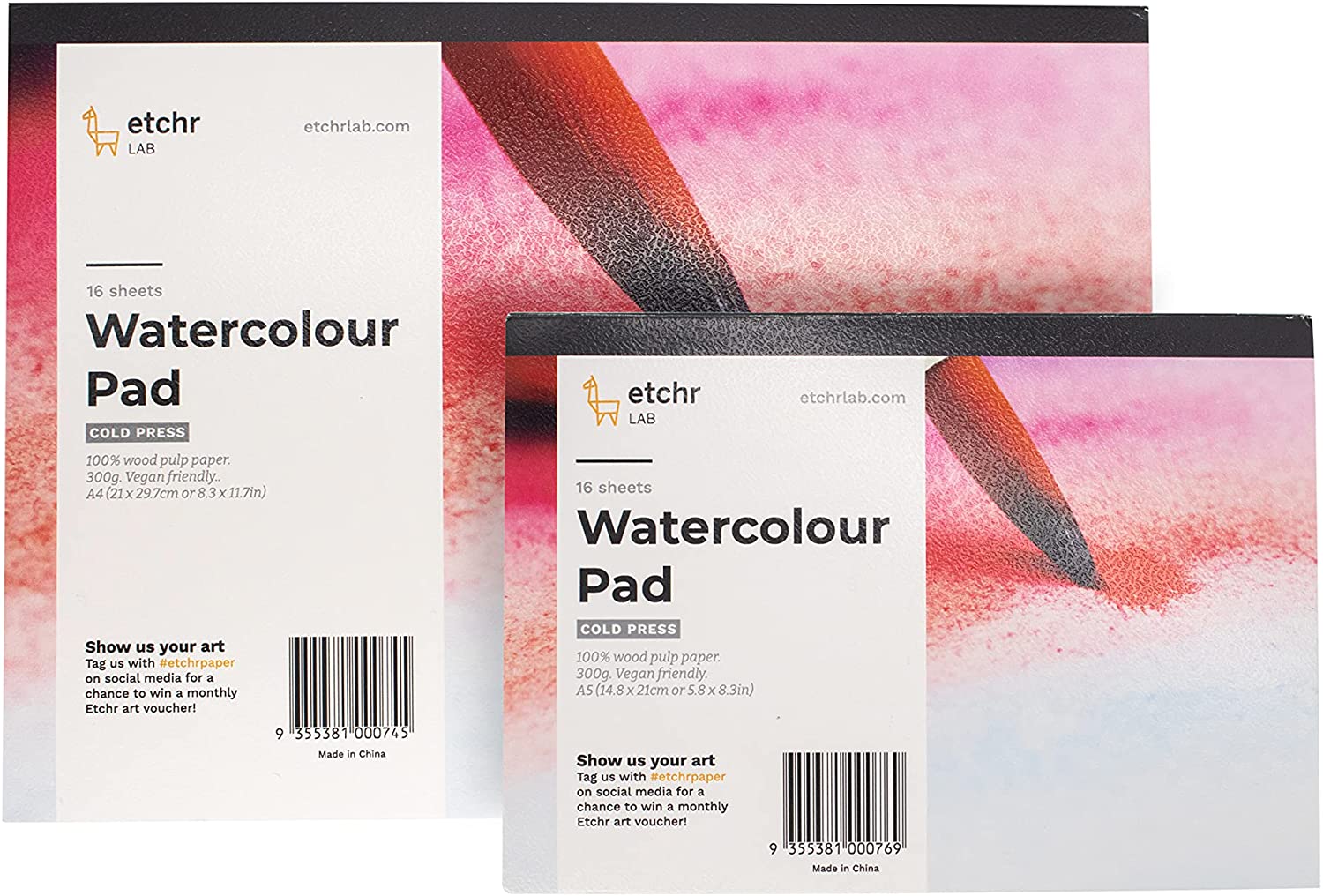 Etchr Watercolor Block Wood Pulp A4 Cold Press (1037)