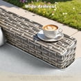 thumbnail image 6 of XIZZI 13-Piece Outdoor Furniture Patio Set with Fire Pit Table Swivel Rocking Chair, Wicker Outdoor Sectional Sofa Conversation Set with Solar Coffee Table for Patio, Garden, Large Villa, Light Gray, 6 of 11