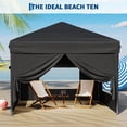 thumbnail image 6 of 10x10 Pop Up Canopy Tent with 4 SideWalls,Outdoor Instant Canopy Tent with 4 Sandbags,Carry Bag for Commercial Events, Camping, Backyard,Black, 6 of 7