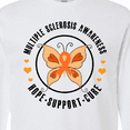 thumbnail image 4 of Inktastic Multiple Sclerosis Orang Ribbon Hope Support and Cure Long Sleeve T-Shirt, 4 of 5