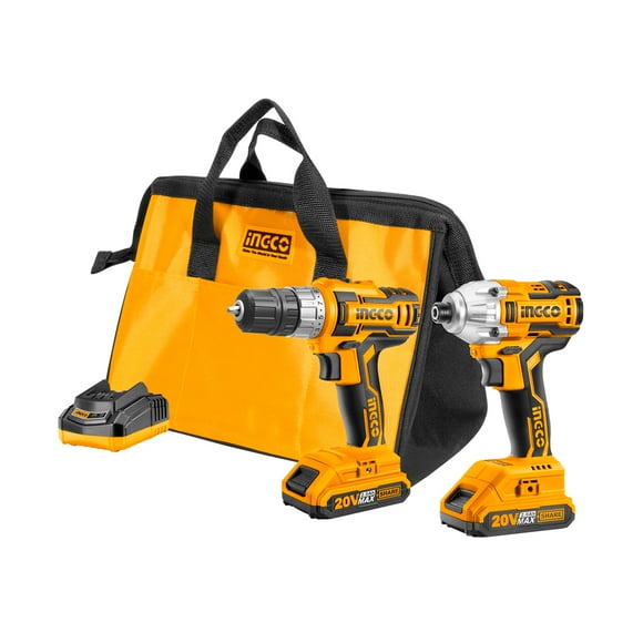 Kit Taladro Atornillador Ingco UCKLI2006 20V