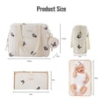 thumbnail image 2 of Large Diaper Bag Tote - Maternity Travel Bag,  Nappy Bags, Messenger Bag (Medium - Beige Butterflies), 2 of 7
