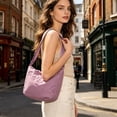 thumbnail image 4 of Solid Color Crossbody Bag Waterproof Nylon Fabric Bag Large Capacity Lightweight Shoulder Bag For Female Students Cloth Bag, 4 of 7