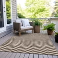 thumbnail image 6 of Addison Rugs Chantille Indoor/Outdoor Transitional Chevron Brown Washable Rectangle Rug, 8' x 10', 6 of 6