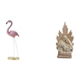 thumbnail image 1 of Escultura de resina de flamencos. Figura de arte moderno con soporte metálico. Ideal para decorar el hogar, el jardín, la oficina, la m, 1 of 8