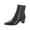 Black Burnished Calf, variant on Womens Willa Zipper Heels Ankle Boots