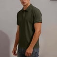 thumbnail image 4 of Antinious Men Solid Short Sleeve Collared Summer Button Casual Dress Shirts, 4 of 5