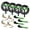 Green, variant on Mega Cargo Control Side Mount Wheel Nets 2" x 10' O-Ring Lasso Strap With Ratchet & Chain Extensions, 4 Pack, Red
