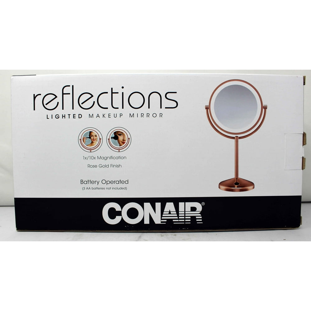 Conair Reflections Lighted Makeup Mirror Rose Gold
