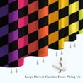 thumbnail image 6 of Rainbow Checkered Pattern Shower Curtain 84"x72" ,Bathroom Decorative Shower Curtains Set with 12 Hooks,Modern Waterproof Washable Shower Curtain, 6 of 6