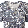 thumbnail image 4 of Pompotops Haut/chemise à Manches Courtes Col en V Imprimé Mode Grande Taille pour Femmes Été Liquidation, 4 of 5