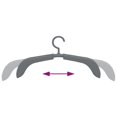 thumbnail image 5 of vidaXL Extendable Clothes Hangers 5 pcs Grey, 5 of 5