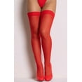 thumbnail image 1 of Coquette Bas Cuisse Transparents pour Femmes, Rouge, Grande Taille, 1 of 1