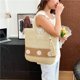thumbnail image 5 of Bolso Paja Retro Mujeres Daisy Tejido Playa Hombro Femenino (beige), 5 of 9