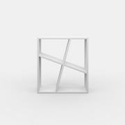 Ada Home Decor Furniture White 2 Tier Sada Modern Side Table