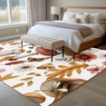 thumbnail image 4 of Large Area Rugs for Living Room Bedroom, Red Mushrooms 5'x8' Rug Washable Carpet Runner Indoor Outdoor, Elegant Pastoral Botanical Watercolor Non Slip Floor Mats Rug for Kitchen, Bathroom, 4 of 8