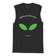 thumbnail image 5 of Alien Eyes Muscle Shirt Funny Space UFO Hunter Believe Flying Saucer Universe July 2 World UFO Day Stay Weird Men's, 5 of 7