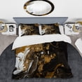 thumbnail image 2 of Designart "Marbled Dreamscape Gold and Black III" Modern Geometric Bedding Covert Set - Abstract Geometric Gold Abstract Bed Set With 2 Shams, 2 of 6