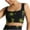 Yellow, variant on ZyeKqe Tie-Dye Sport Bras for Women Square Neck Wide Strap Workout Yoga Tops Stretchy Crop Tank Top
