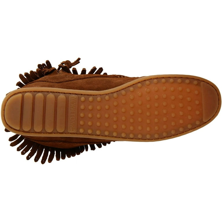 Minnetonka Women's Back Zipper Softsole Bootie - Brown Suede, Size 9.5 M US