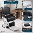 thumbnail image 4 of Sillon de Barberia NANOFORT Reclinable Giratoria 360° Soporta hasta 200 Kg Vinipiel Altura Ajustable Silla para Estetica, 4 of 9