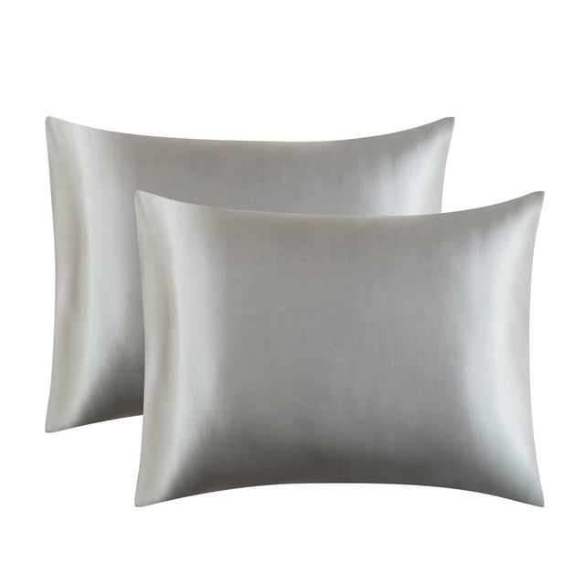 Pompotops Simulated Silk Pillowcase For Hair And Skin - Simulated Silk Pillowcase 2 Sets 20x26 Inches With Envelope Closure, Gift For Women Men Clearance