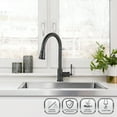thumbnail image 6 of AKDY Single-Handle Pull-Down Sprayer Kitchen Faucet w/Flexible Hose-Matte Black, 6 of 6