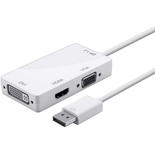 Monoprice DisplayPort 1.2a to 4K HDMI, Dual Link DVI, and VGA Passive ...