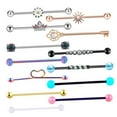 thumbnail image 4 of Pendientes industriales Fernando Piercing Cuerpo Pendientes 13x14 38mm acero inoxidable, 4 of 7