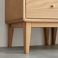 thumbnail image 4 of Solid Oak Storage Cabinet for Living Room - Free-Standing Corner Cabinets Storage Table with Vintage Glass Door,2 Shelves,1 Drawers & Brass Handle for Entryway Kitchen Hallway TV Stand, 4 of 9