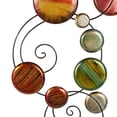 thumbnail image 6 of DecMode Metal Contemporary Abstract Multi Colored Round Plates with Spiral Scrolled Wires, 17"W x 41"H, 6 of 16