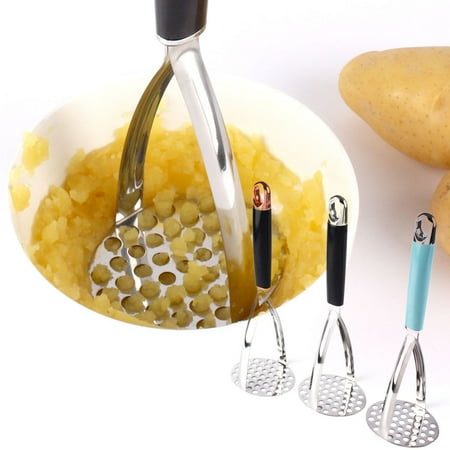 

Travelwant Kitchen Non-Scratch Potato Masher Kitchen Tool - Durable Stainless Steel Wrapped In Premium Mashed Potatoes Masher - Versatile Masher Hand Tool & Potato Smasher