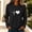 Black, variant on Women’s Relaxed Fit Crew Neck Minimalist Heartbeat Line Top