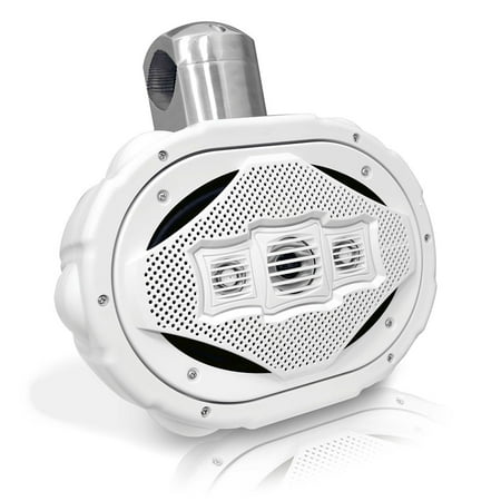 Lanzar AQWB69W - 300 Watts 6''x 9'' 4-Way Marine Wake Board Speaker (White Color)