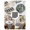 thumbnail image 4 of nqOlkjepod Black White Plaid Cloth Napkins Set of 6 Reusable Dinner Napkins, Gradient Geometric Buffalo Checkered Cocktail Napkin Washable Table Napkins for Wedding/Holiday Party/Baby Shower 20"x20", 4 of 8