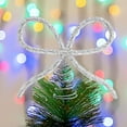 thumbnail image 7 of Silver Christmas Tree Topper Bow, Metal Rhinestone Bow Tree Topper for Holiday Decor, Festive Party Ambiance Decoration, 7 of 7