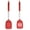 Red dense shovel + red leaky shovel, variant on Easy-Clean Dishwasher Safe Kitchen Tools 2-Piece Kitchen Utensils, Safe Food-Grade Silicone Heads and Stainless Steel Handles, Red