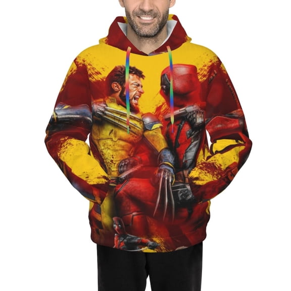 Wolverine Men's Hoodie Novelty Pattern Adult Hooded Sweatshirts Casual Unisex Pullover for Women Youth