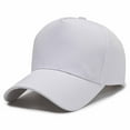 thumbnail image 3 of Clearance! Yigetop Baseball Cap Women Outdoor Sunshade Sunscreen Sun Hat Baseball Cap Men and Women Solid Color Cap White, One Size, 3 of 3