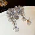 thumbnail image 3 of Vintage Gold-color Big Flower Drop Earrings For Women Classic Crystal Metal Long Earrings Statement Bohemian Ear Jewelry Gifts, 3 of 5