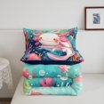 thumbnail image 4 of Erosebridal Cute Axolotl Bedding Full Comforter Set for Kids, Ocean Animal Down Comforter, Reversible, Soft 3-Piece, 4 of 6