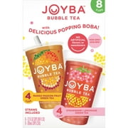 Joyba Bubble Tea Green Tea Variety Pack 12 Fluid Ounce (Pack of 8)