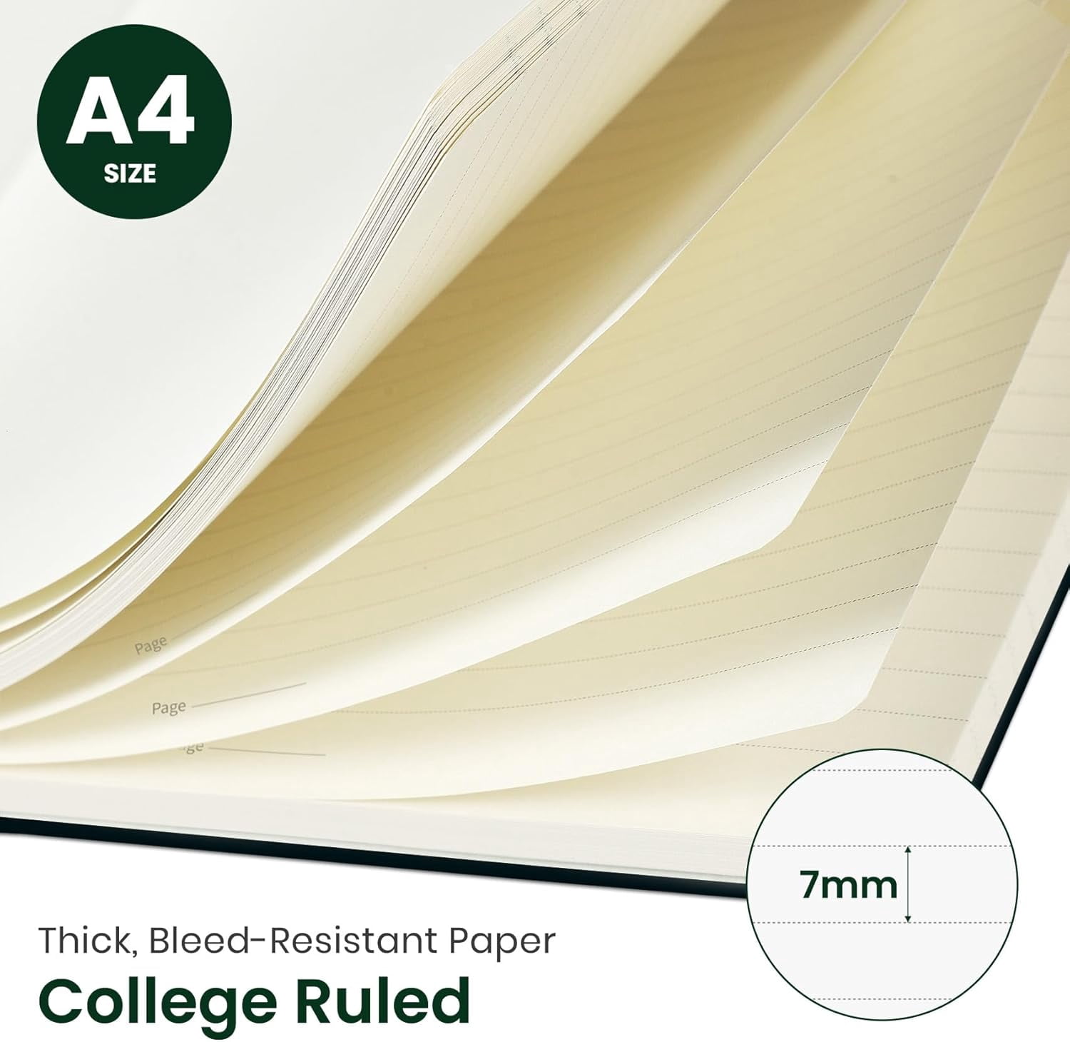 A house of tools Large Spiral Lined Journal for Women, 8.5" x 11" Notebooks for Work Collge Ruled, A4 Aesthetic Cute Journaling Notebooks for Writing, Plastic Cover, Abundant Floral