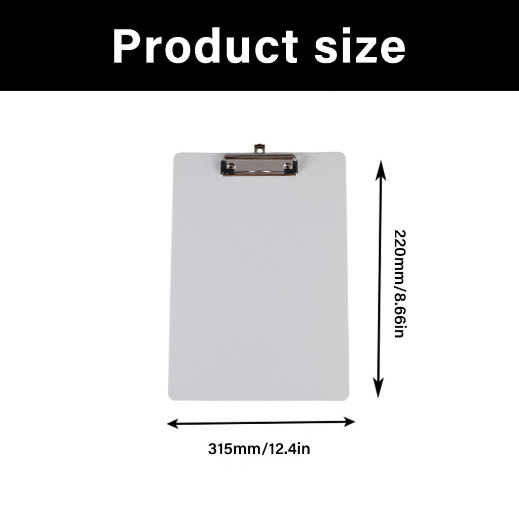 5Pcs Conference Clipboard with Retactable Hanging Hook 12x8.6Inch for Office