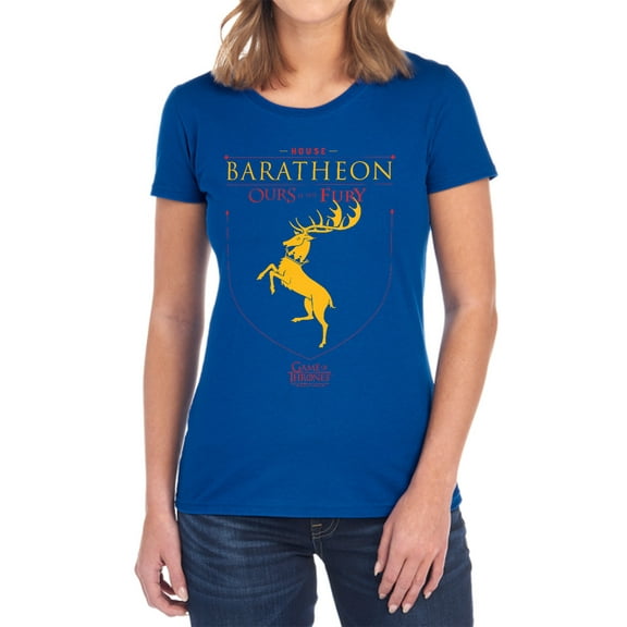 Game of Thrones House Baratheon Sigil Women's T Shirt,Royal, Small