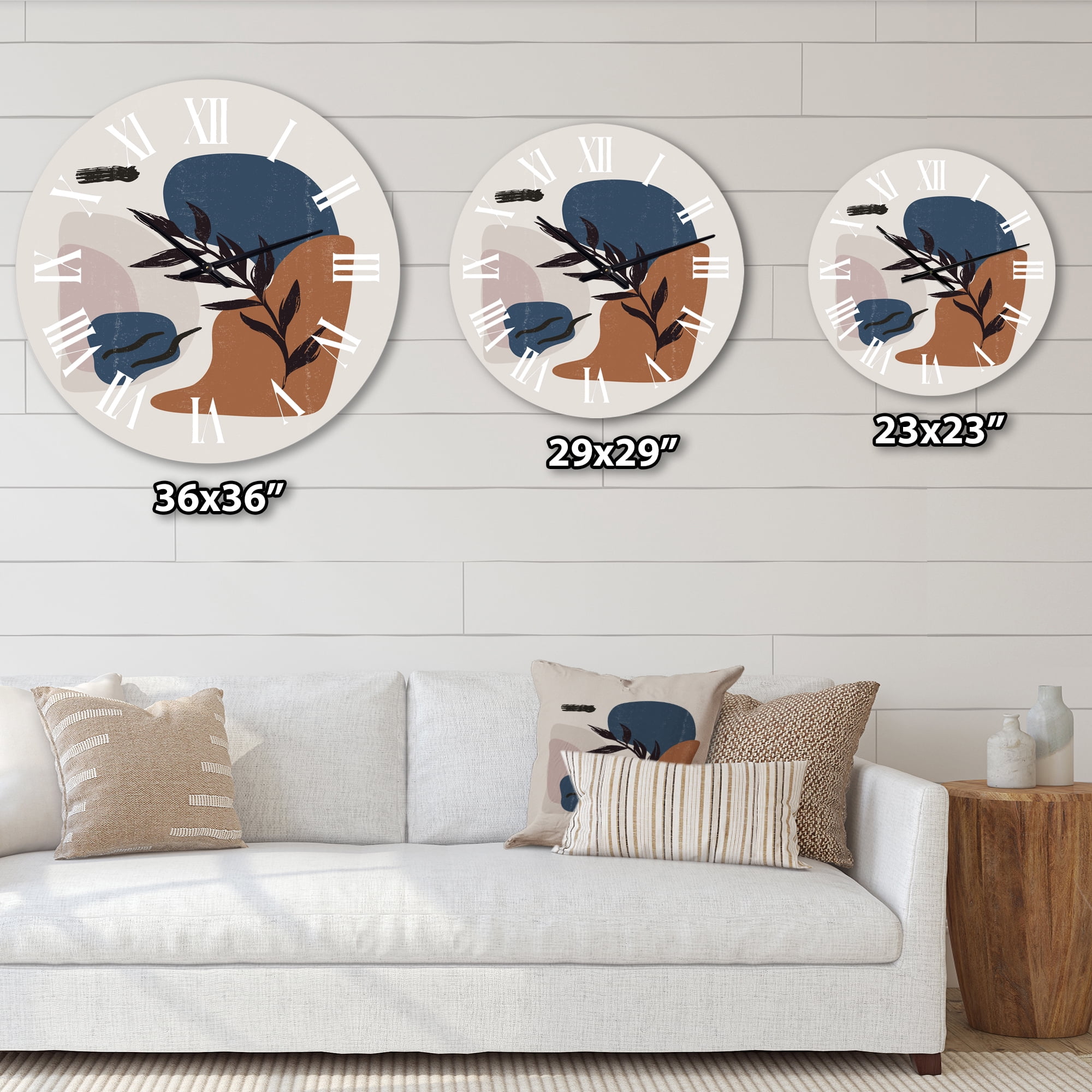 Designart 1 in Modern,Contemporary Wall Clock