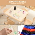 thumbnail image 4 of Adjustable Kids Table and 4 Chairs Set - Non-Slip, Graffiti-Resistant, Multi-Activity Desk for Study, Arts & Play, Ages 2-10, Home/Daycare/Study Room, Wood Color, 4 of 7