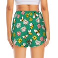 thumbnail image 2 of Lsque Flying Bees Printed Women's Running Shorts with Liner Pockets,Elastic Quick Dry Workout Athletic Gym Yoga Shorts,Womens High Waist Shorts-, 2 of 9